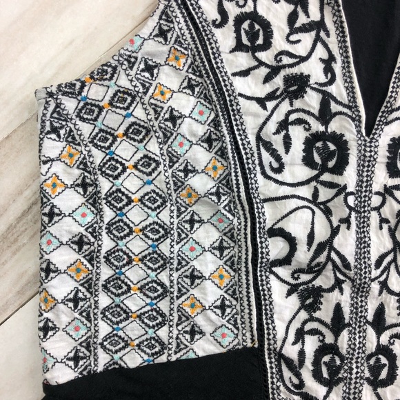 Anthropologie Meadow Rue Embroidery Peplum Tank - Picture 2 of 6